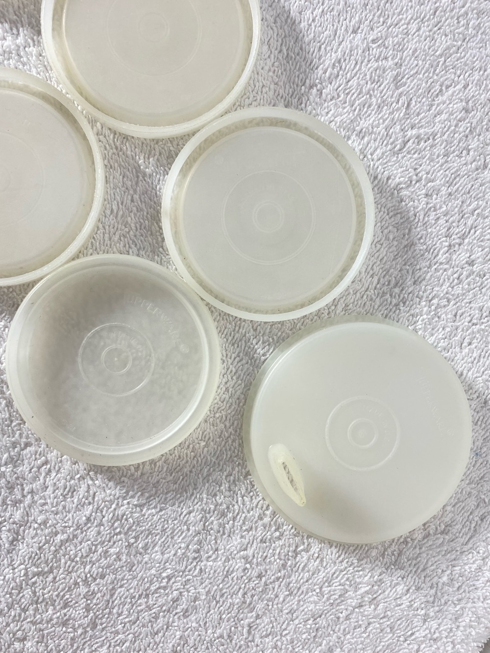 Vintage Tupperware Replacement Lids Lot 7 Pcs - Picture 4 of 8